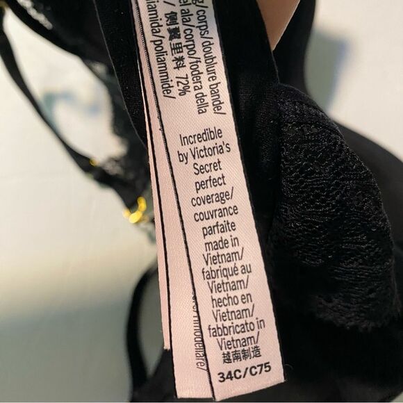 Victoria's Secret Sexy lace INCREDIBLE LIGHTLY LINED DEMI BRA seamless lace 34C - Picture 13 of 13